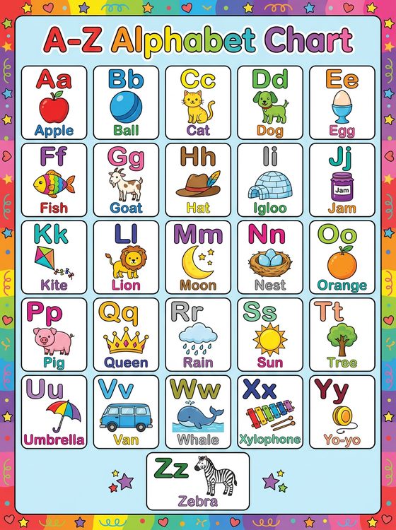 Alphabet Chart worksheet preview