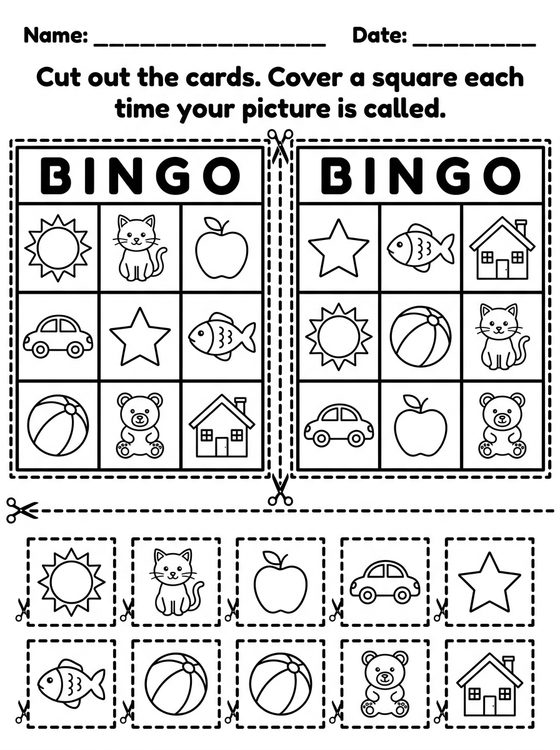 Bingo Cards worksheet preview