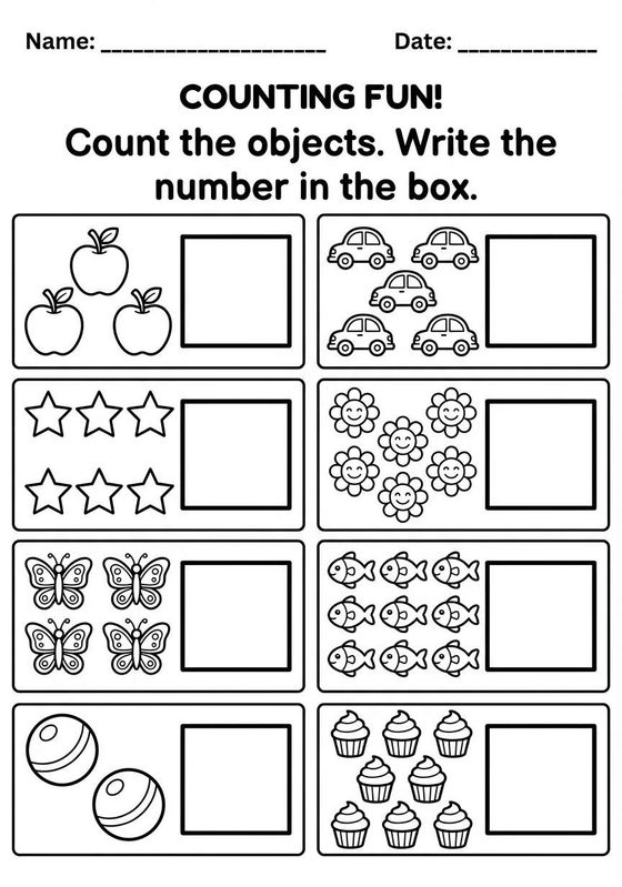 Counting Objects worksheet preview