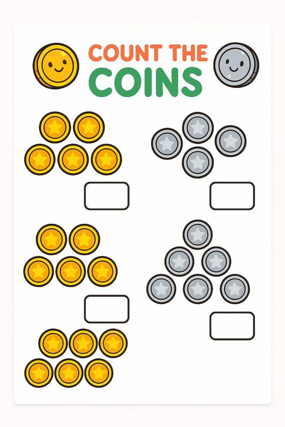 Coins & Money worksheet preview