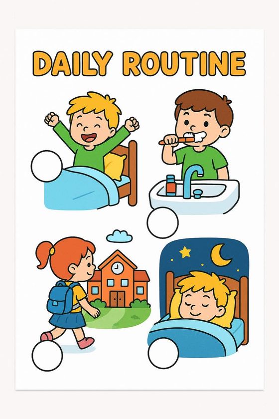 My Daily Routine worksheet preview
