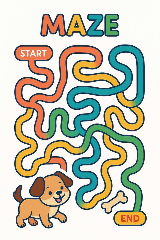 Maze Adventure worksheet preview