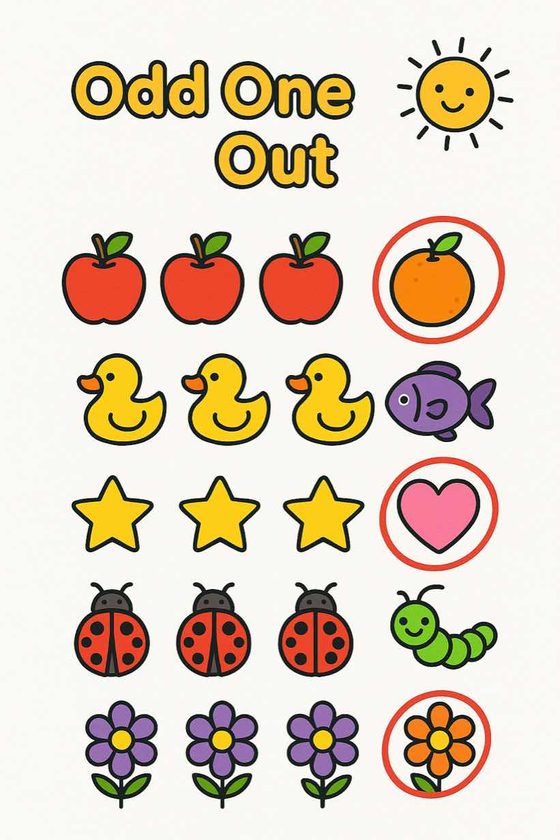 Odd One Out worksheet preview