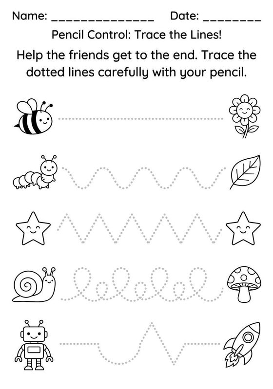 Pencil Control worksheet preview