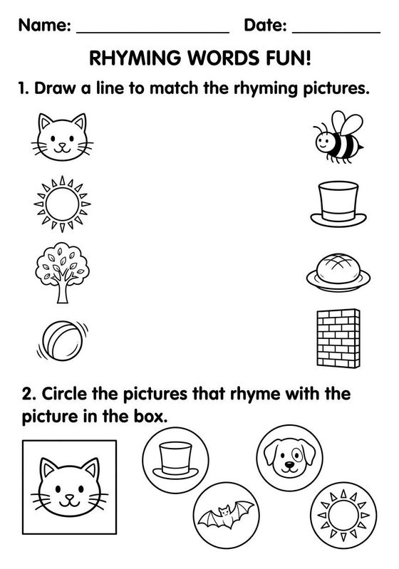 Rhyming Words worksheet preview