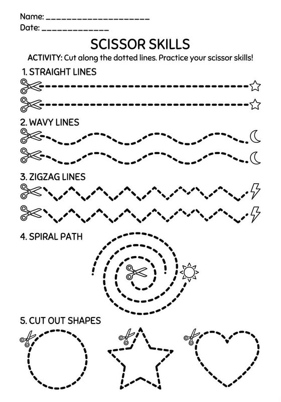 Scissor Skills worksheet preview