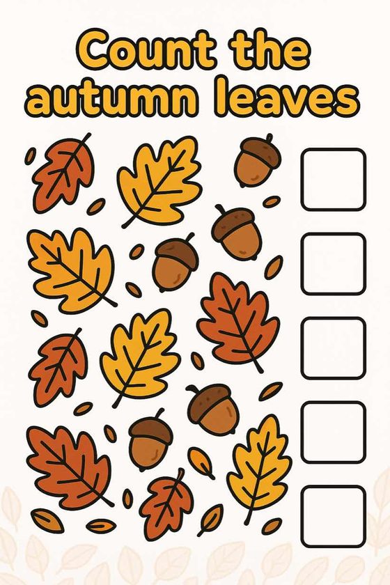 Autumn Leaves worksheet preview