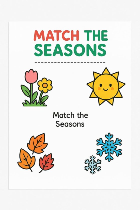 Four Seasons worksheet preview
