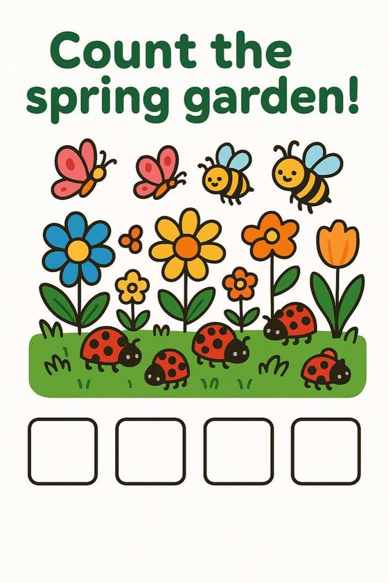 Spring Garden worksheet preview