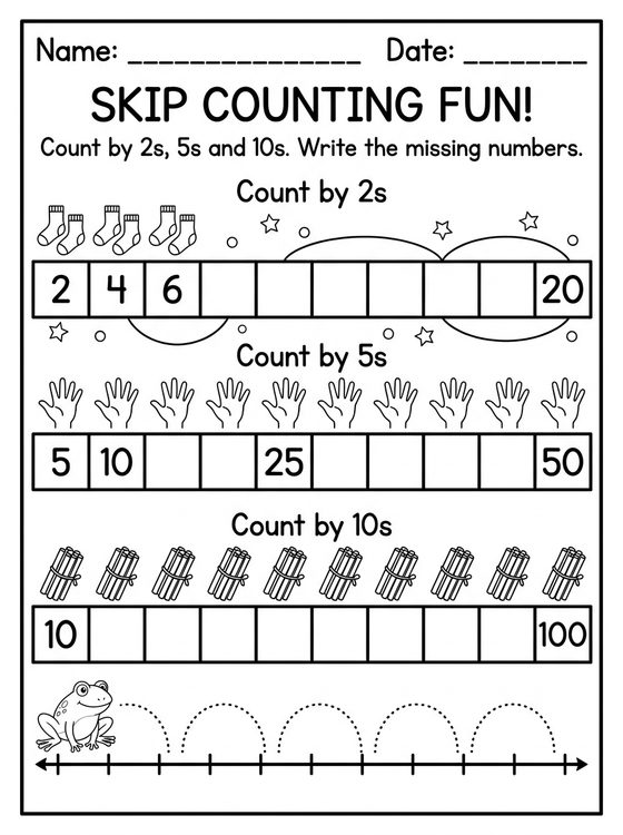 Skip Counting worksheet preview
