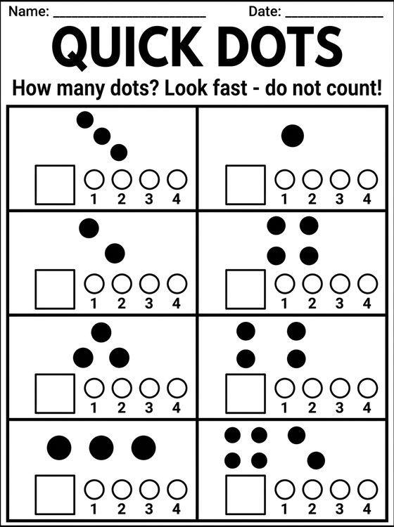 Quick Dots worksheet preview