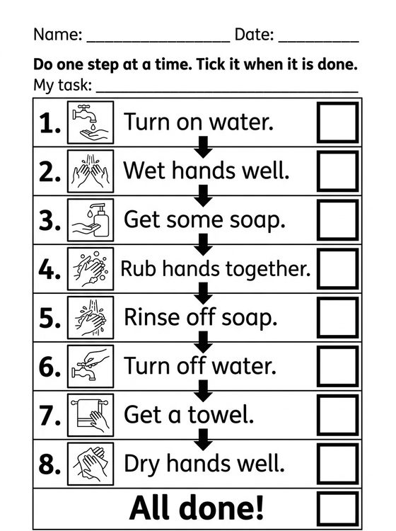 Task Checklist worksheet preview